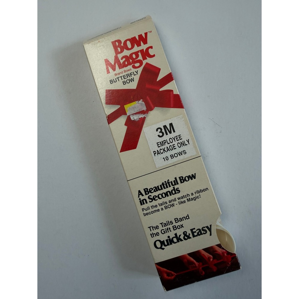 VTG 3M Bow Magic Butterfly Pull Bows White 4 Inch Gift Wrap 10 Count Gift Wrap
